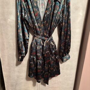 Floral Wrap Dress with Belt